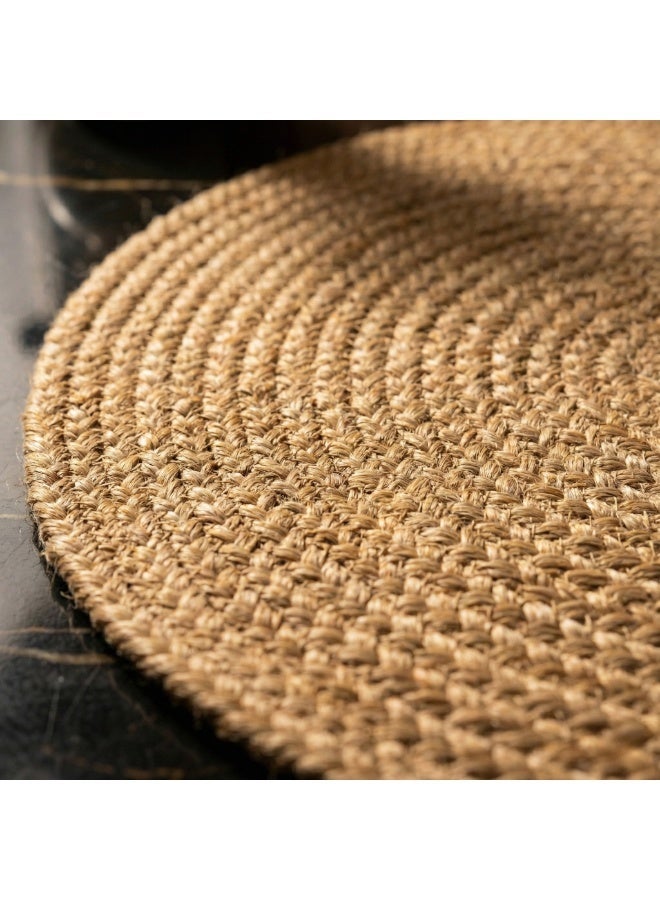 كذا هوم مفرش مائدة قطني مكرامي دائري حماية حرارة وانسكابات - Image 1